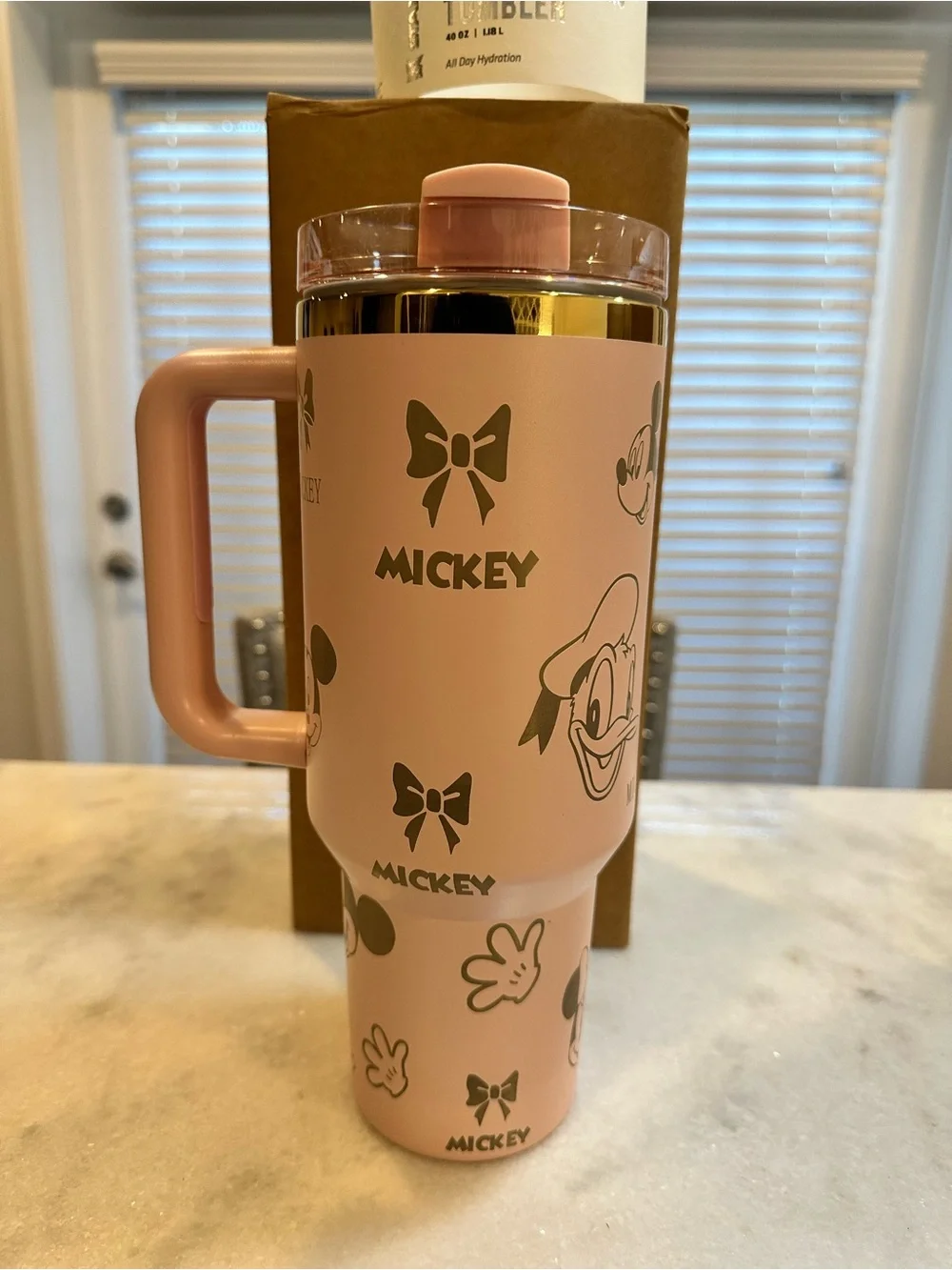 Stanley Disney Mickey Mouse Pink & Gold Limited Edition 40oz Quencher Tumbler - Picture 5 of 12